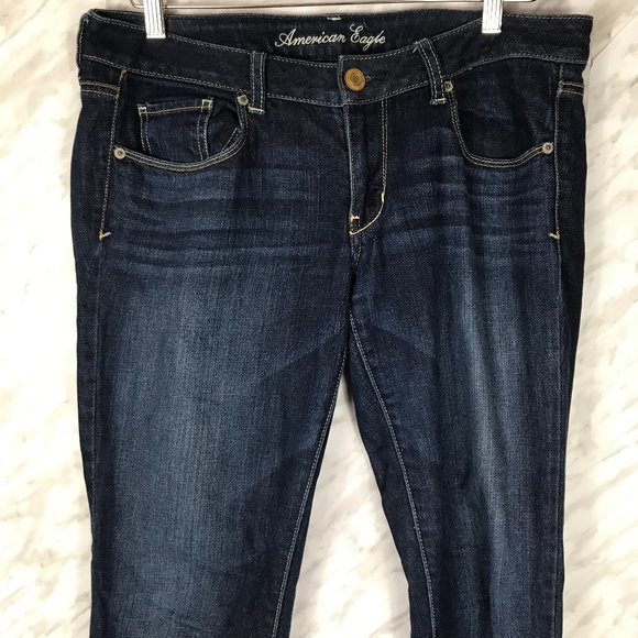 👻American Eagle Skinny Jeans Medium Wash 8 L 🐝 - Picture 2 of 10